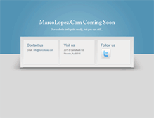 Tablet Screenshot of marcolopez.com